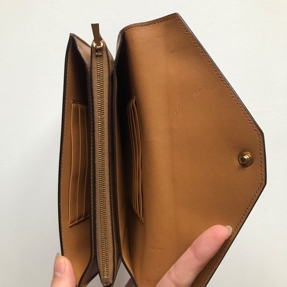 CELINE Long Wallet Blue Cream & Brown - Picture 9 of 15